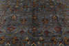 9x12 Gray and Multicolor Turkish Tribal Rug