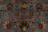 8x10 Gray and Multicolor Turkish Tribal Rug