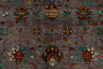 8x10 Gray and Multicolor Turkish Tribal Rug