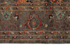 10x13 Dark Brown and Multicolor Turkish Tribal Rug