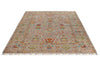 6x8 Light Brown and Multicolor Turkish Tribal Rug