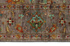 6x8 Light Brown and Multicolor Turkish Tribal Rug