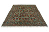 6x8 Light Blue and Multicolor Turkish Tribal Rug