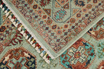 6x8 Light Blue and Multicolor Turkish Tribal Rug