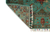 3x5 Turquoise and Multicolor Turkish Tribal Rug