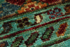 3x5 Turquoise and Multicolor Turkish Tribal Rug