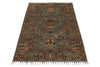 3x5 Light Brown and Multicolor Turkish Tribal Rug