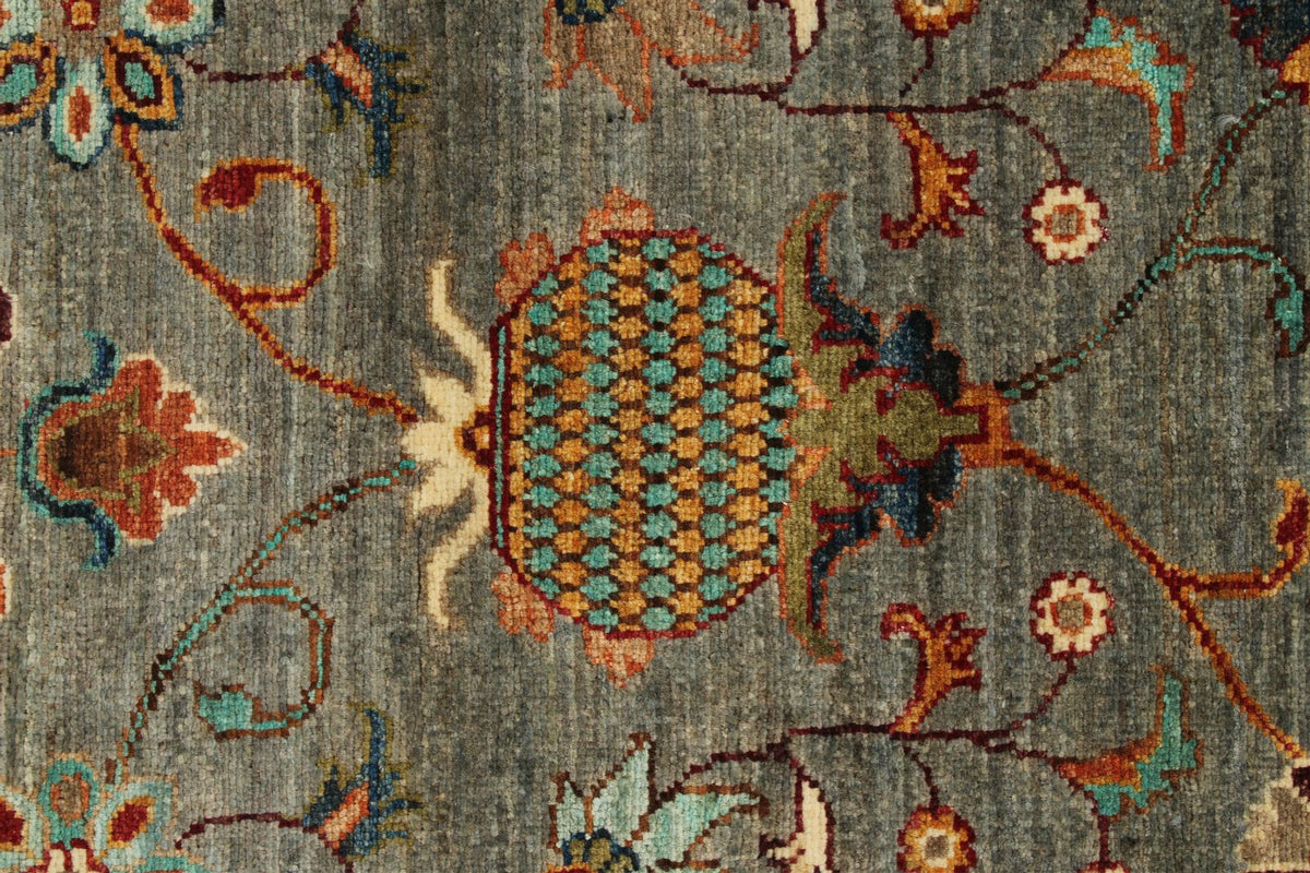 3x5 Light Brown and Multicolor Turkish Tribal Rug