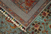 3x5 Dark Blue and Multicolor Turkish Tribal Rug