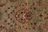 3x4 Light Brown and Multicolor Turkish Tribal Rug