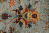3x4 Light Gray and Multicolor Turkish Tribal Rug