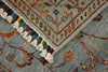 3x4 Light Gray and Multicolor Turkish Tribal Rug