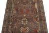 3x4 Dark Brown and Multicolor Turkish Tribal Rug