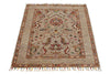 3x4 Camel and Multicolor Turkish Tribal Rug