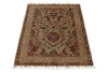 3x4 Camel and Multicolor Turkish Tribal Rug