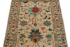 3x4 Beige and Multicolor Turkish Tribal Rug