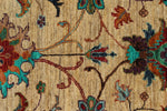 3x4 Beige and Multicolor Turkish Tribal Rug