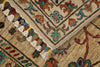 3x4 Beige and Multicolor Turkish Tribal Rug