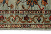 3x3 Light Blue and Multicolor Turkish Tribal Rug