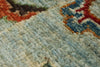 3x3 Light Blue and Multicolor Turkish Tribal Rug