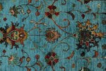 3x10 Blue and Multicolor Turkish Tribal Runner