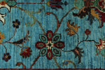 3x10 Blue and Multicolor Turkish Tribal Runner