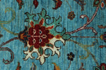 3x10 Blue and Multicolor Turkish Tribal Runner