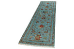 3x10 Blue and Multicolor Turkish Tribal Runner