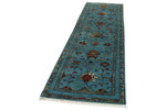 3x10 Blue and Multicolor Turkish Tribal Runner