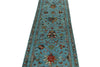 3x10 Blue and Multicolor Turkish Tribal Runner