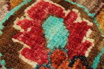 3x4 Green and Multicolor Turkish Tribal Rug