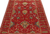 4x6 Red and Multicolor Turkish Tribal Rug