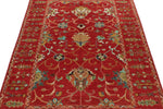 4x6 Red and Multicolor Turkish Tribal Rug