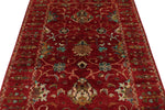4x6 Red and Multicolor Turkish Tribal Rug