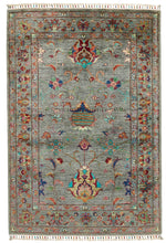 3x5 Gray and Multicolor Turkish Tribal Rug