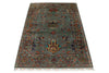 3x5 Gray and Multicolor Turkish Tribal Rug