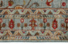 3x5 Light Blue and Multicolor Turkish Tribal Rug