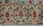 3x5 Light Blue and Multicolor Turkish Tribal Rug