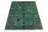 3x5 Turquoıse and Multicolor Turkish Tribal Rug