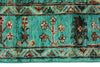 3x5 Turquoıse and Multicolor Turkish Tribal Rug