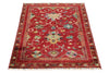 3x4 Burgundy and Multicolor Turkish Tribal Rug