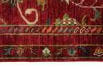 3x4 Burgundy and Multicolor Turkish Tribal Rug