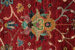 3x4 Burgundy and Multicolor Turkish Tribal Rug