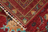 3x4 Burgundy and Multicolor Turkish Tribal Rug