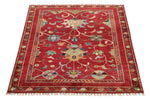 3x4 Red and Multicolor Turkish Tribal Rug