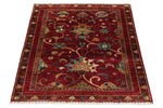 3x4 Red and Multicolor Turkish Tribal Rug