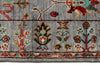 3x4 Light Gray and Multicolor Turkish Tribal Rug