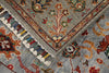 3x4 Light Gray and Multicolor Turkish Tribal Rug