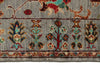 3x4 Light Gray and Multicolor Turkish Tribal Rug