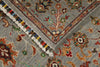 3x4 Light Gray and Multicolor Turkish Tribal Rug